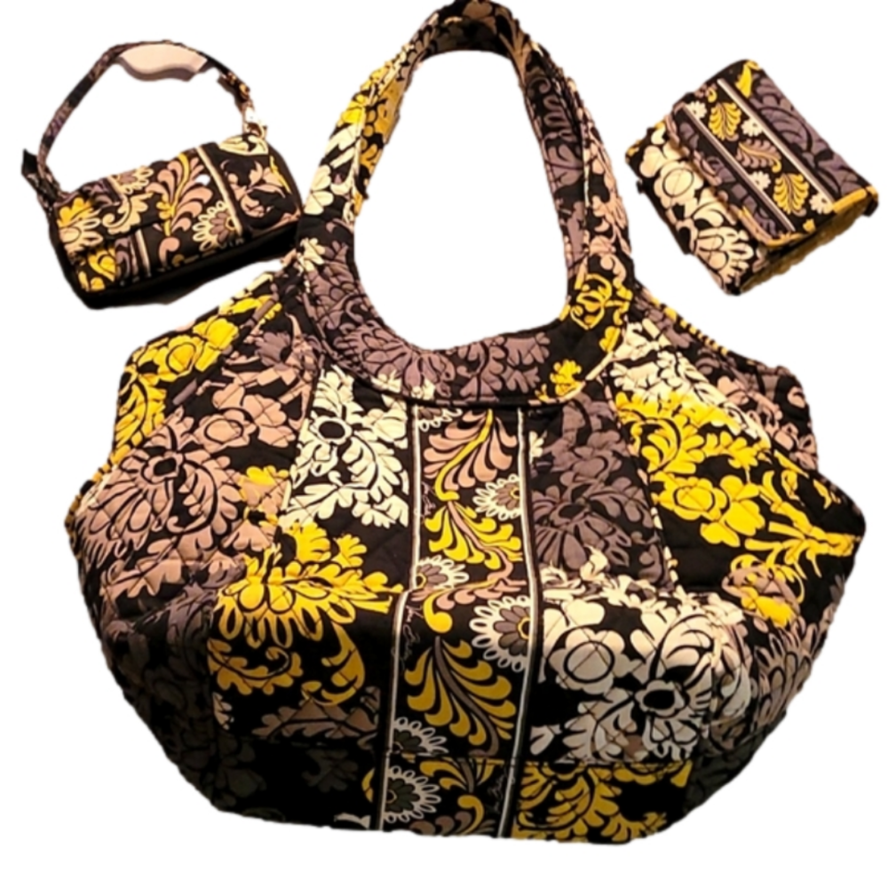 3 pc set Vera Bradley Shoulder Bag, wallet, wallet with phone holder